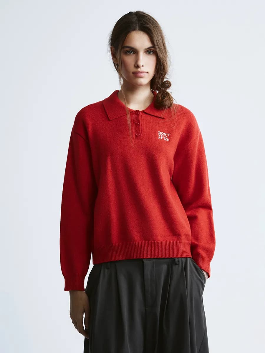 Джемпер вязаный с вышивкой