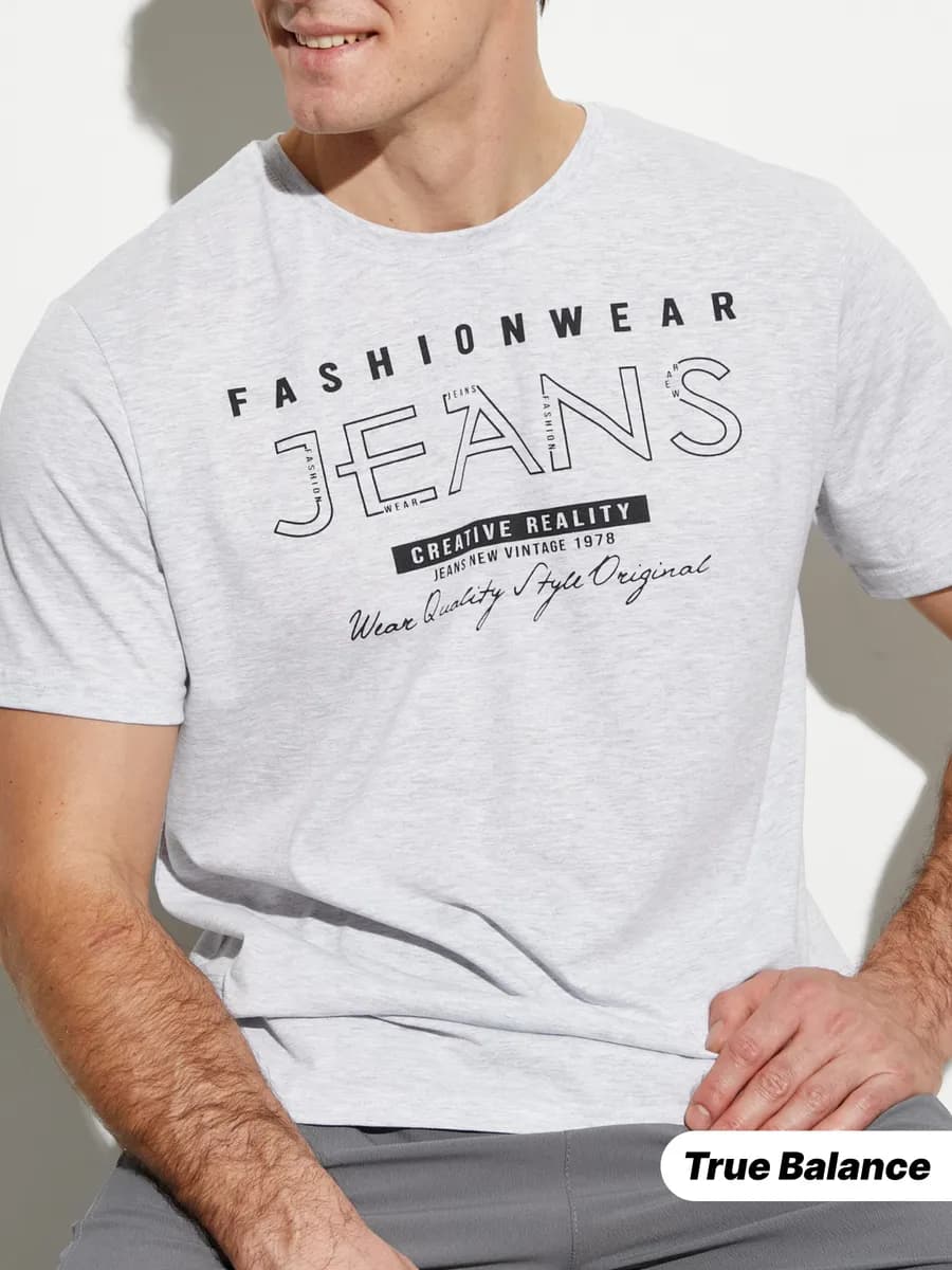 Футболка с принтом однотонная