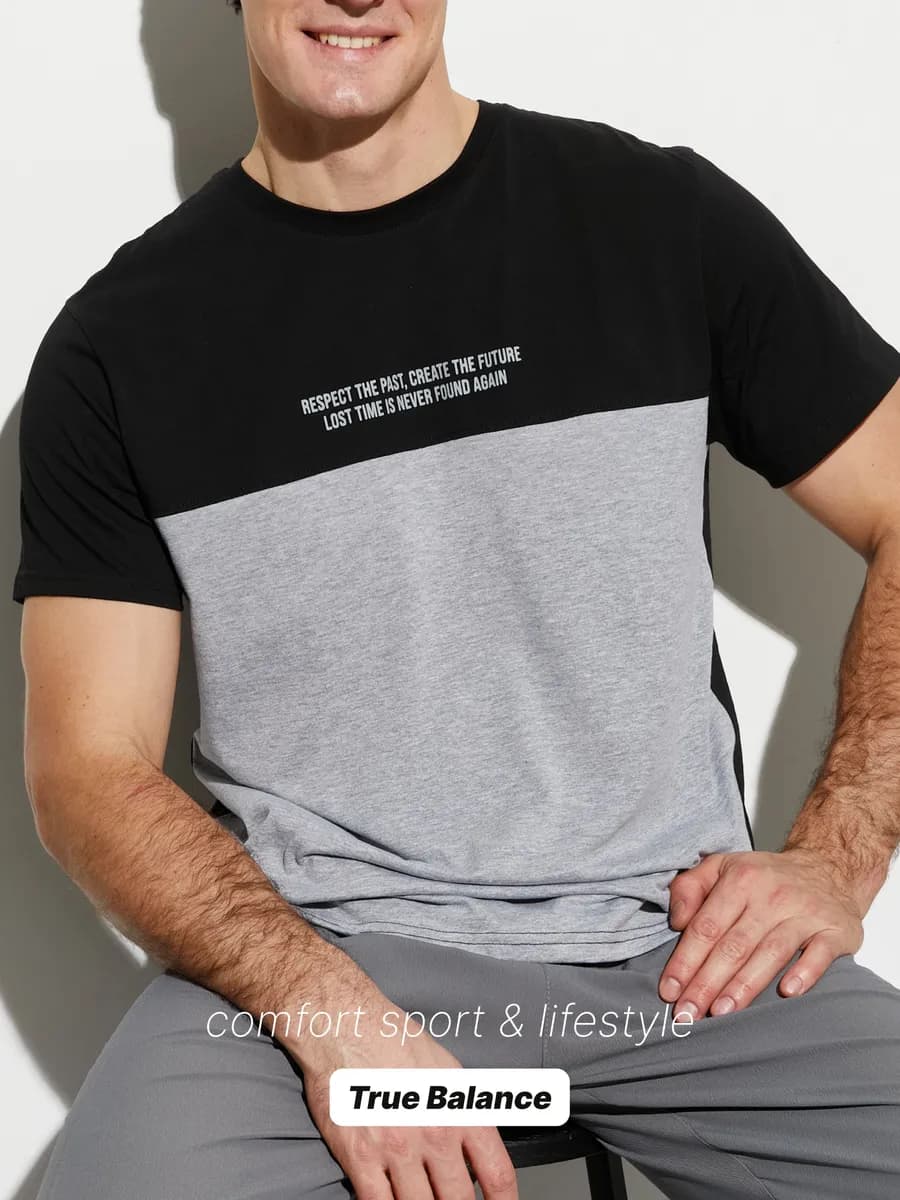 Футболка мужская хлопковая базовая летняя