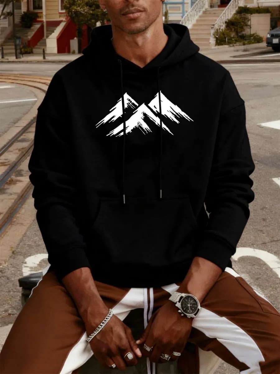 Мужская толстовка с капюшоном Black Mountain Graphic