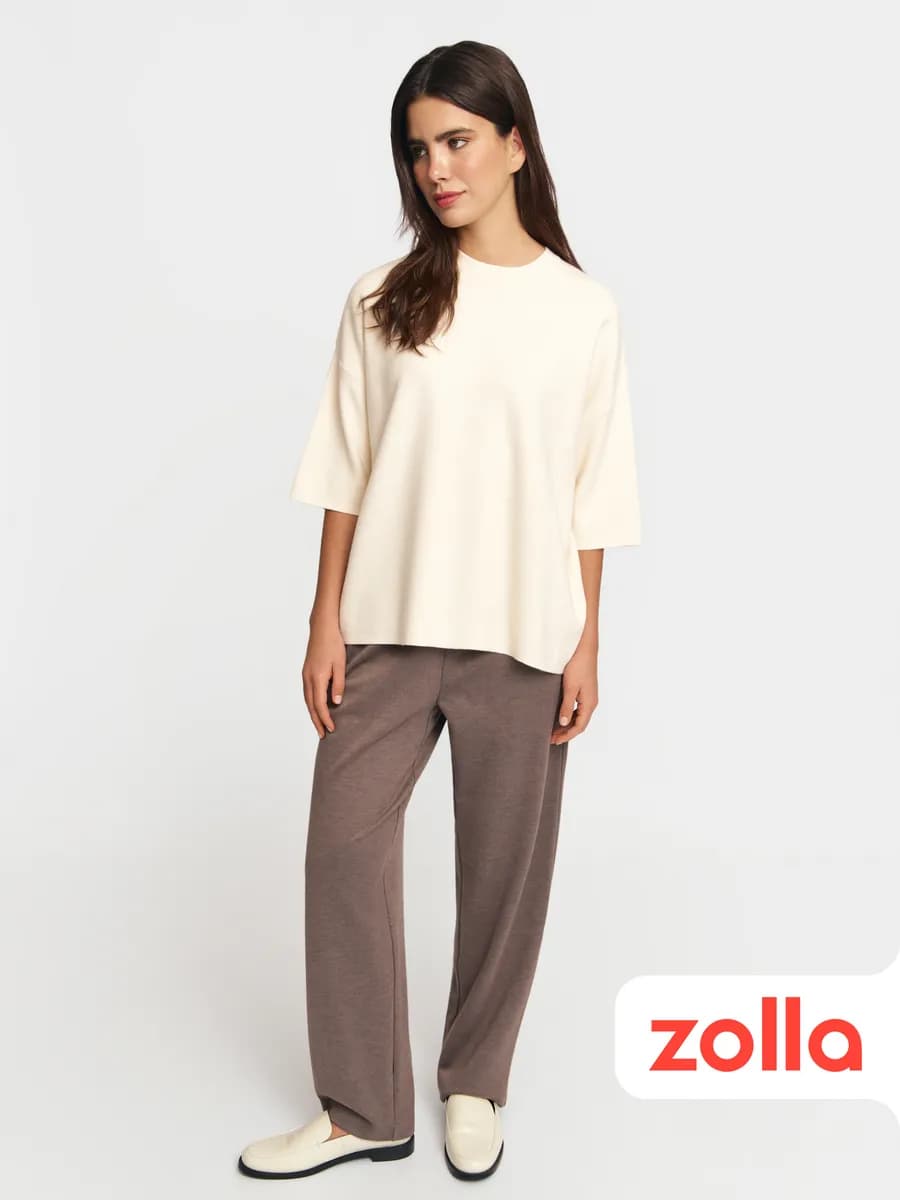 Женские трикотажные брюки на резинке