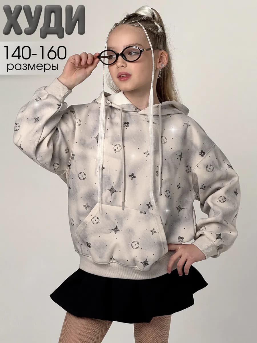 Худи для девочки с капюшоном