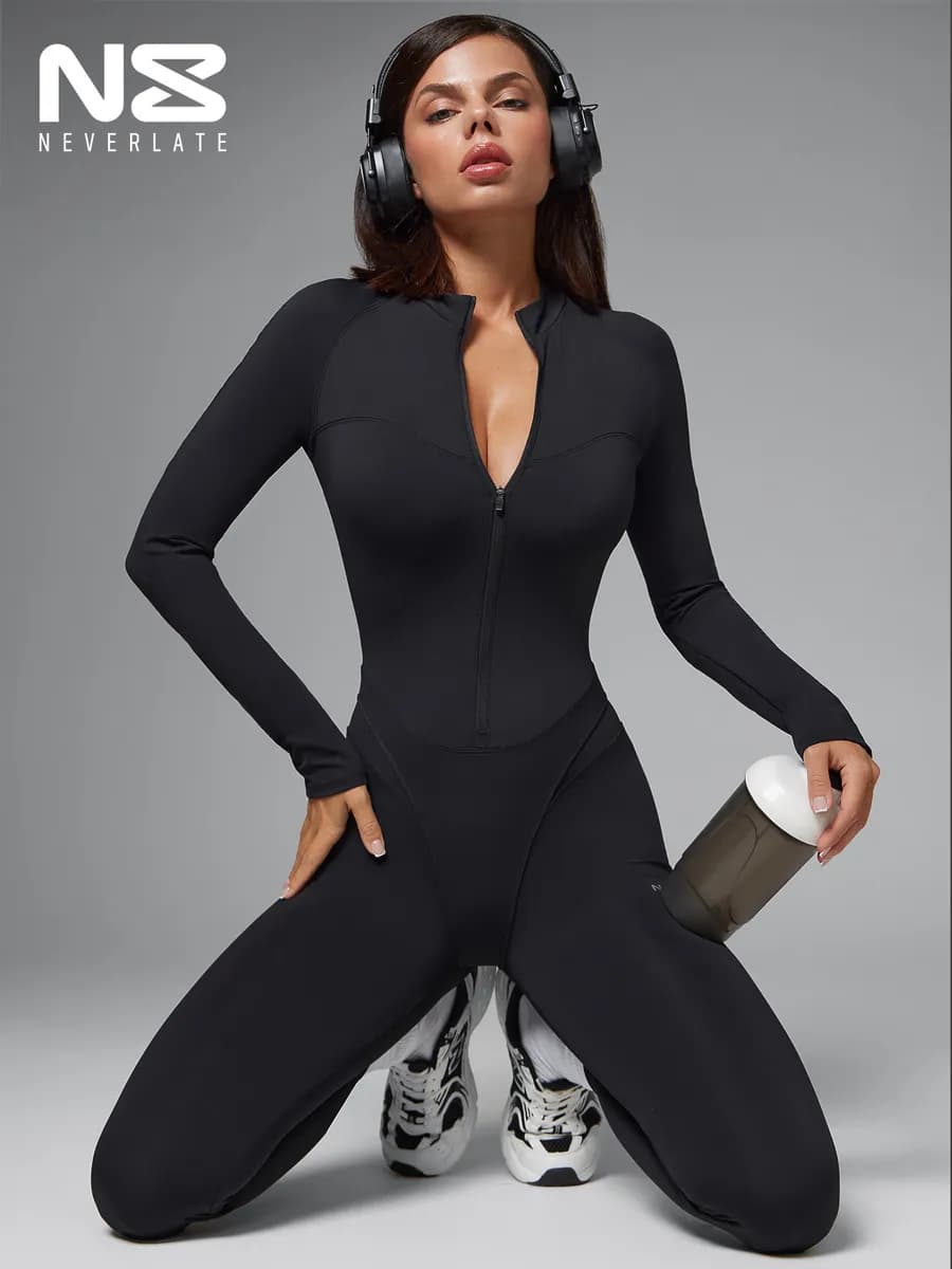 Комбинезон спортивный для фитнеса утягивающий