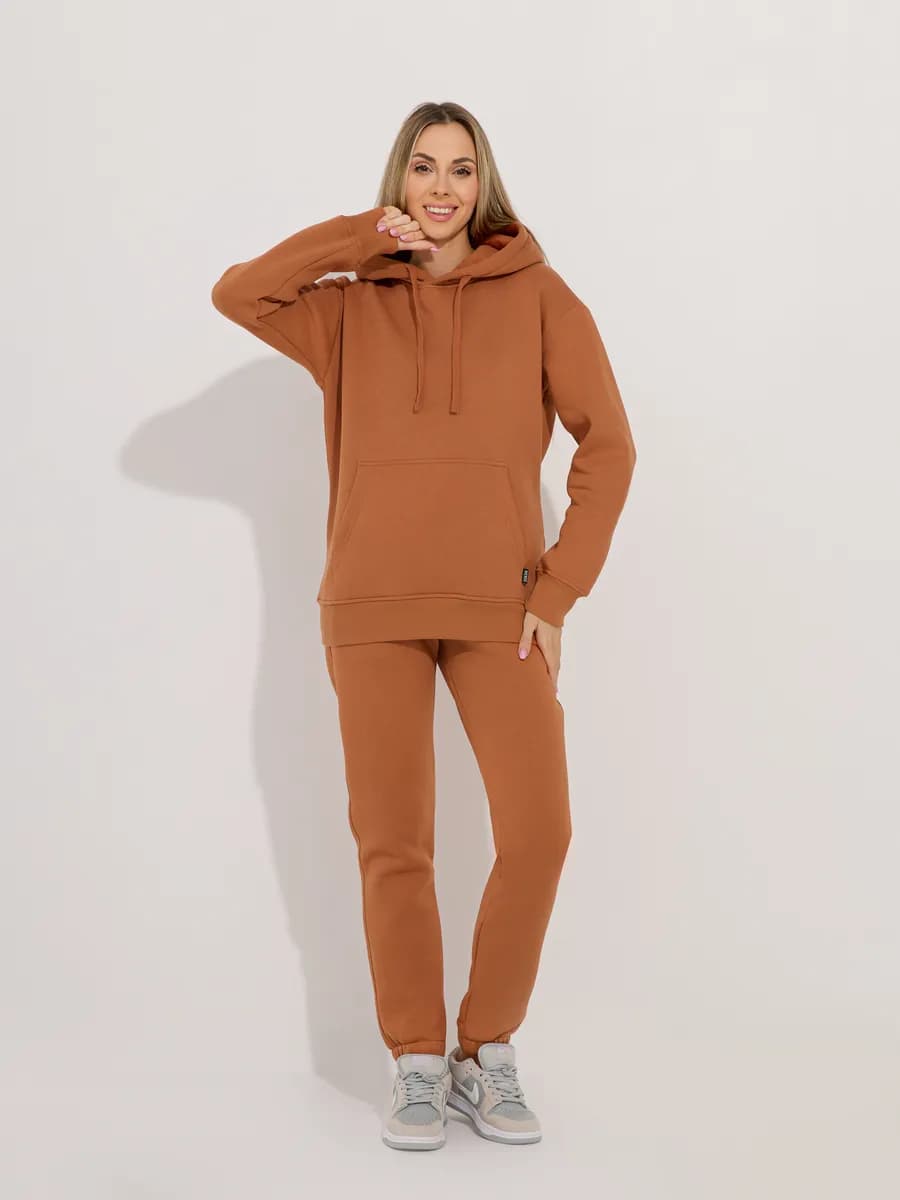 Спортивный костюм теплый с начесом и капюшоном