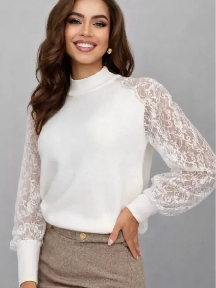 Джемпер нарядный с жемчугом