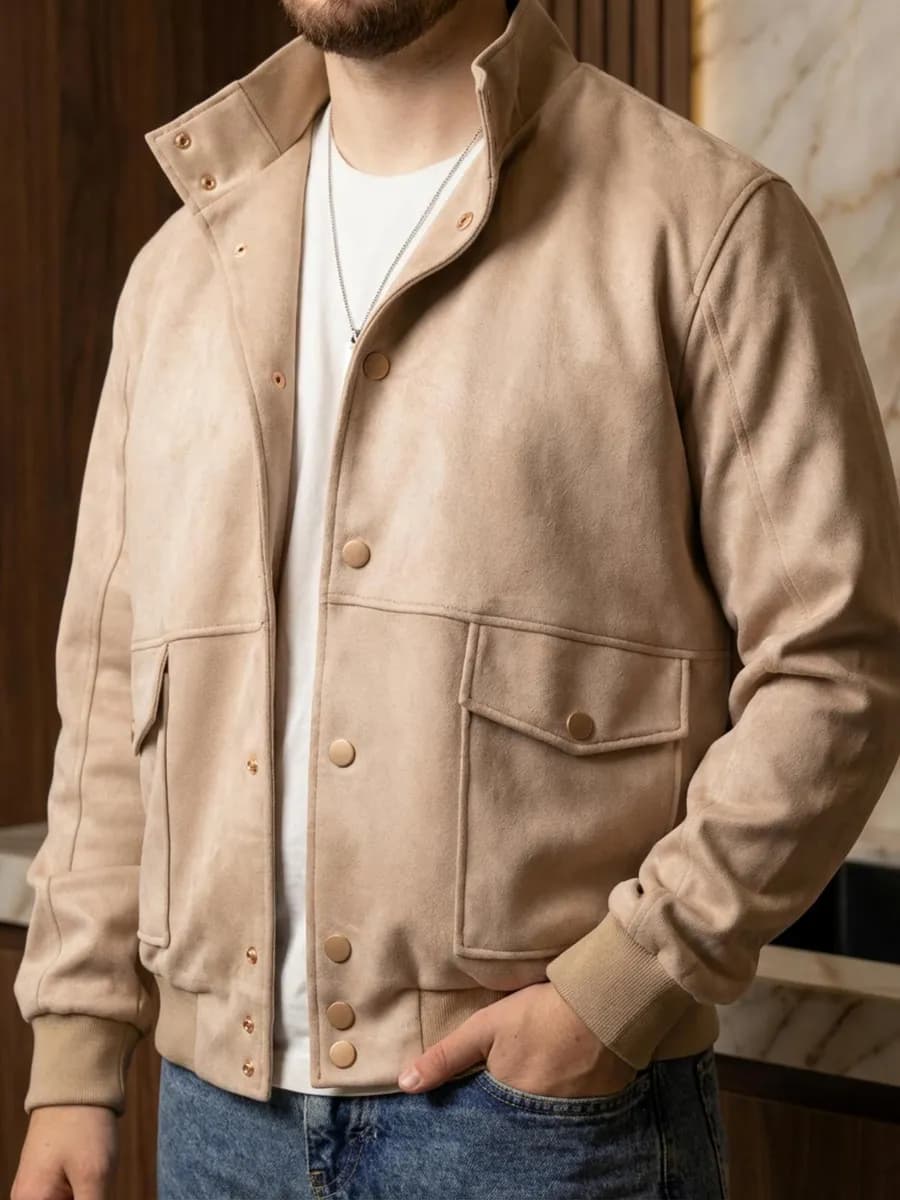 Бомбер теплый демисезонный old money