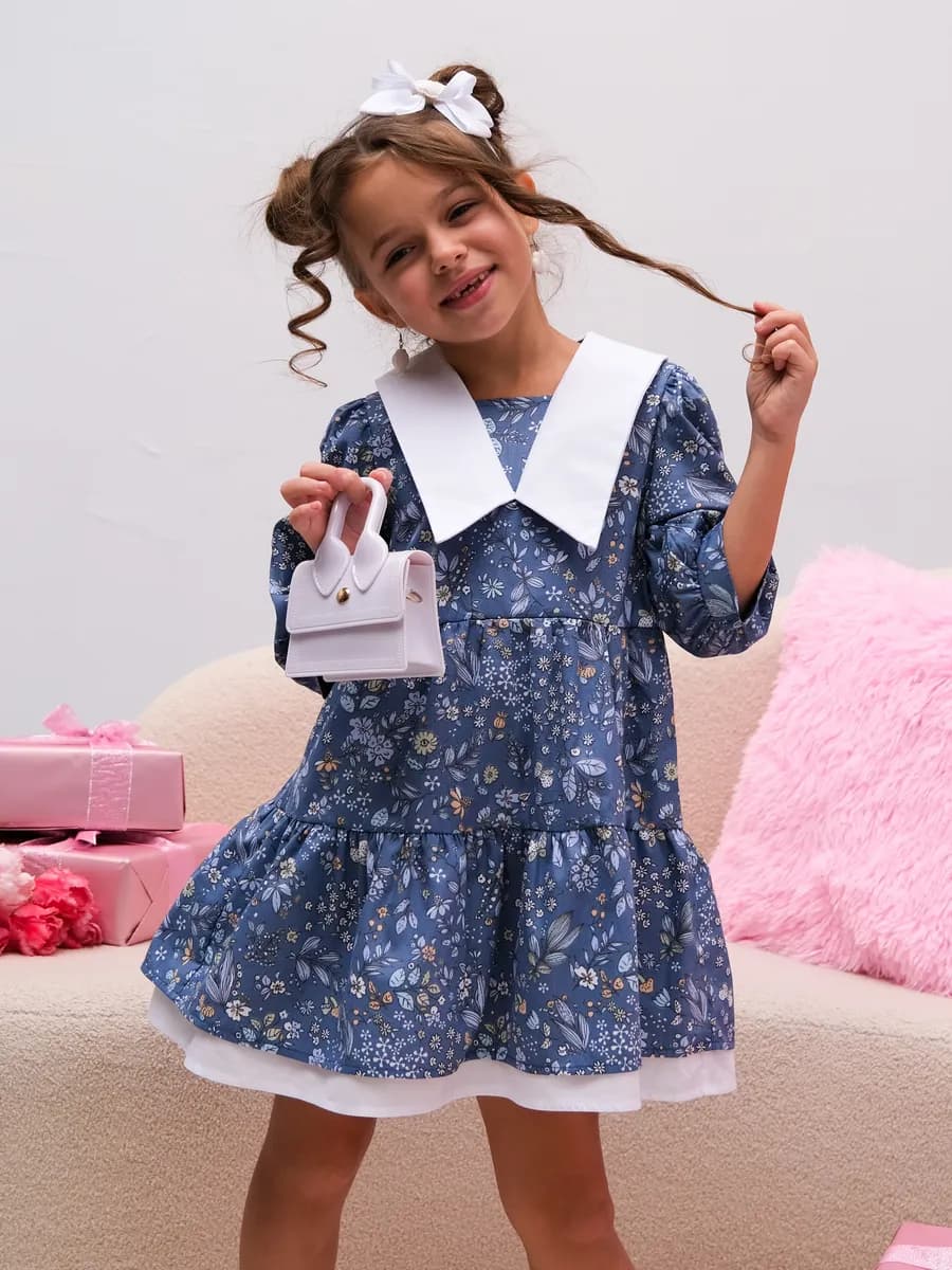 Платье нарядное в садик с воротником на утренник