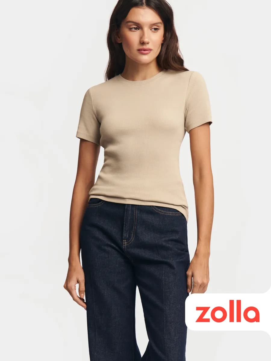 Женская футболка из хлопка однотонная