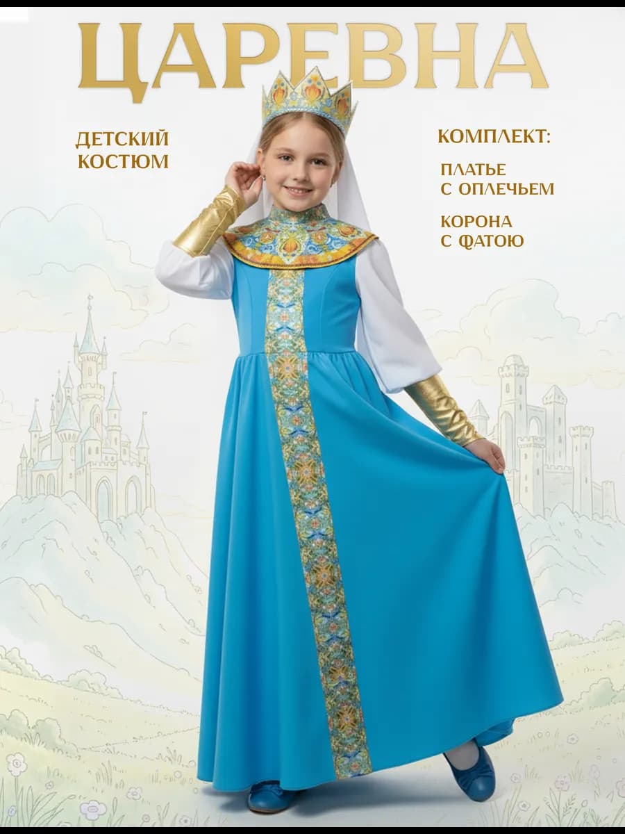 Карнавальный костюм царевны детский