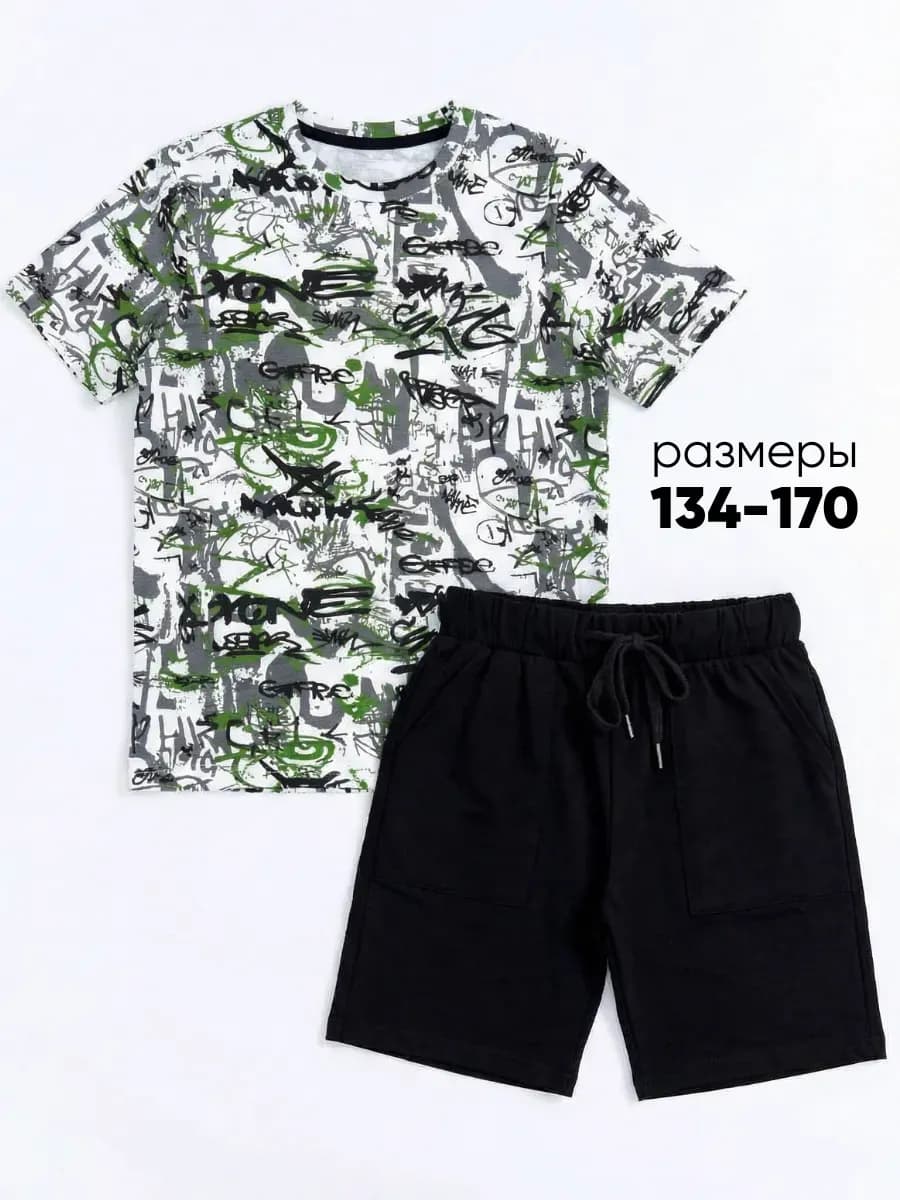 Пижама с шортами с футболкой