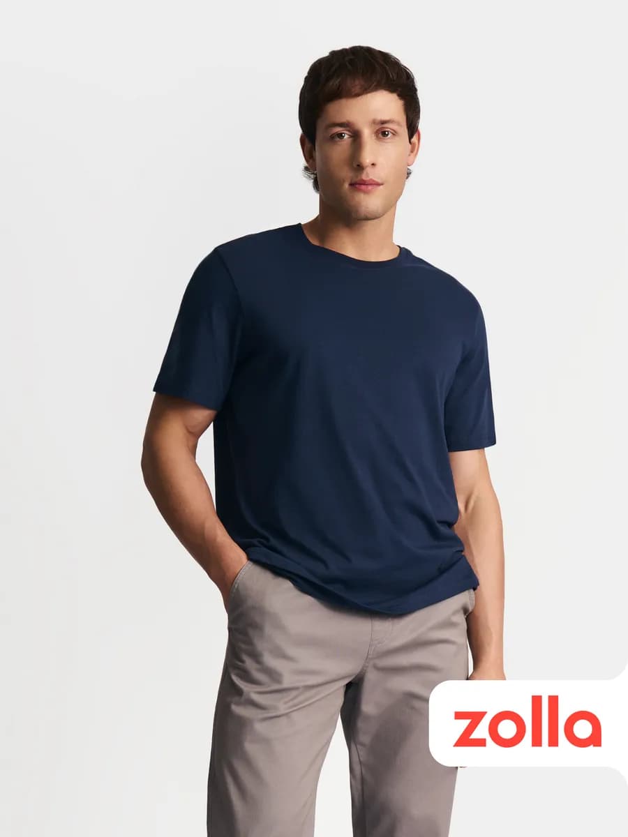 Мужская футболка из хлопка однотонная