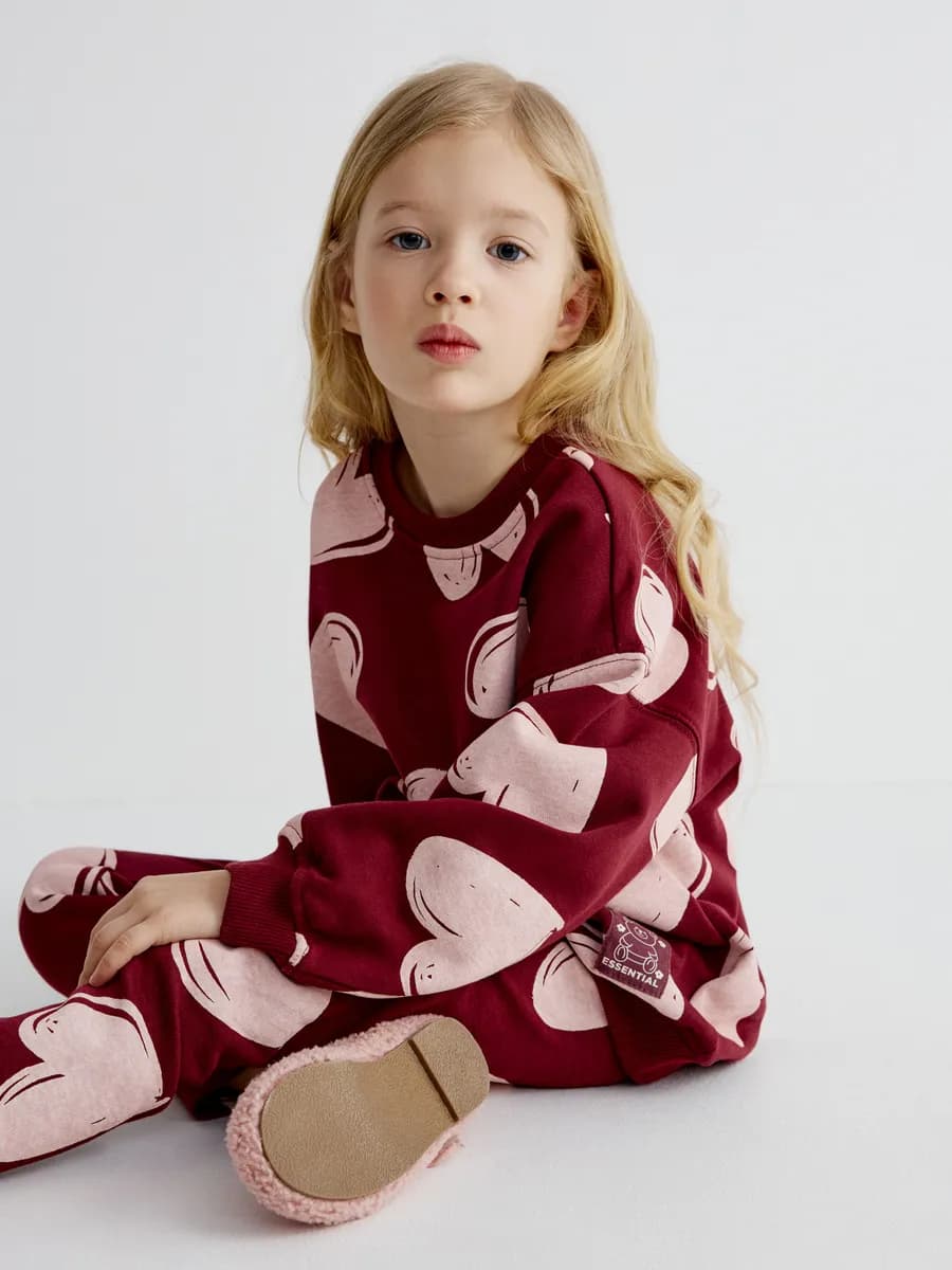 Свитшот оверсайз трикотажный с принтом