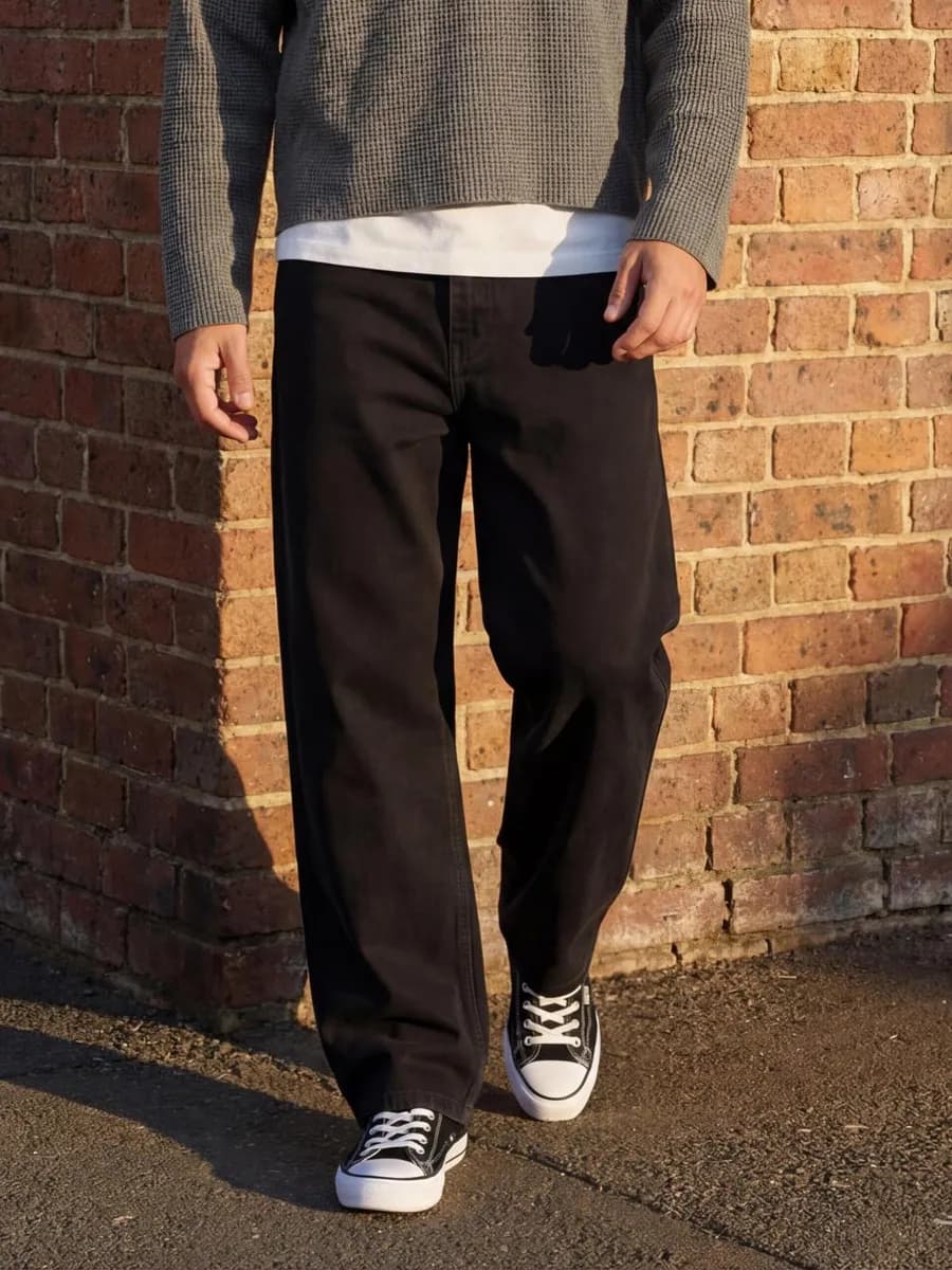 Джинсы мужские прямые широкие