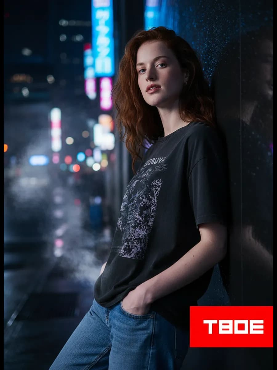 Футболка из хлопка с японским принтом