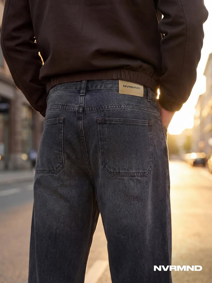 Джинсы мужские прямые широкие