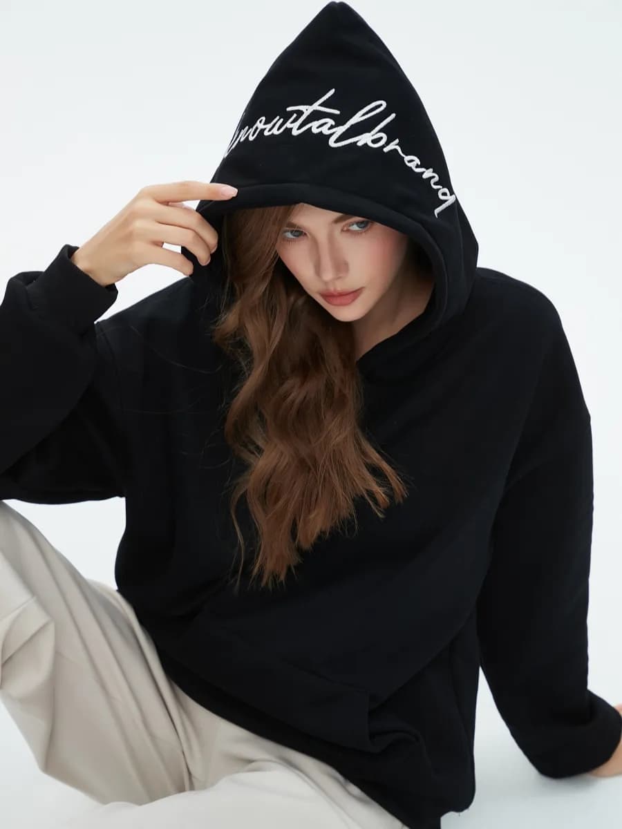 Худи оверсайз с капюшоном теплое с начесом