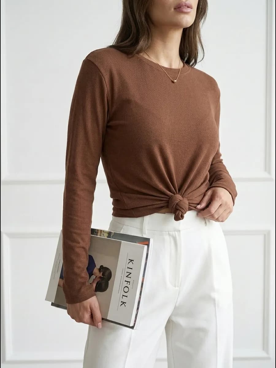 Лонгслив оверсайз полупрозрачный