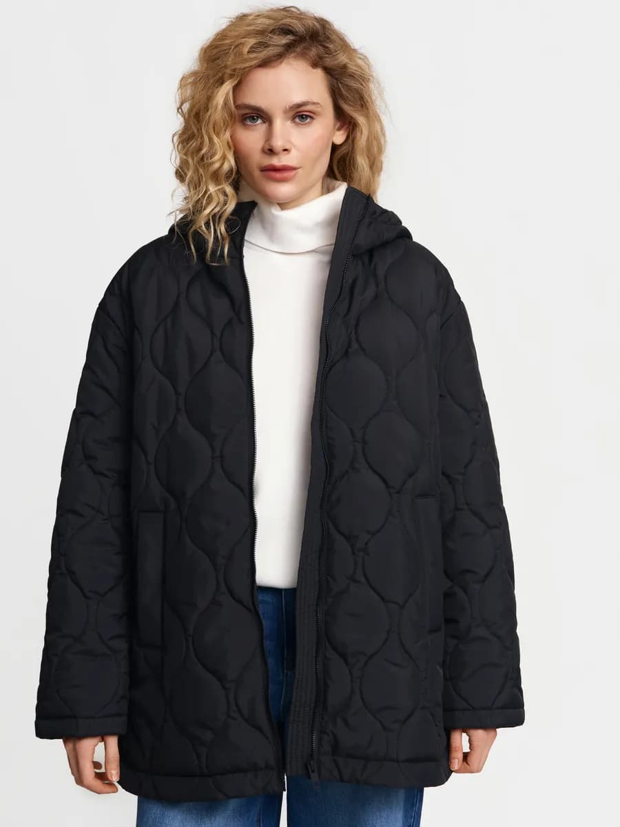 Женская куртка с капюшоном на синтепоне