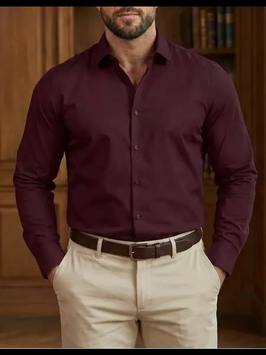 Рубашка с длинным рукавом классическая