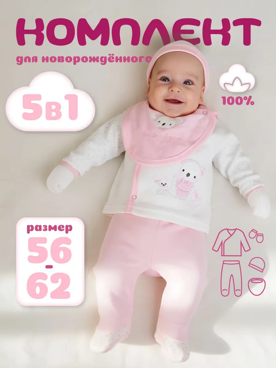 Комплект для новорожденных на выписку из велюра