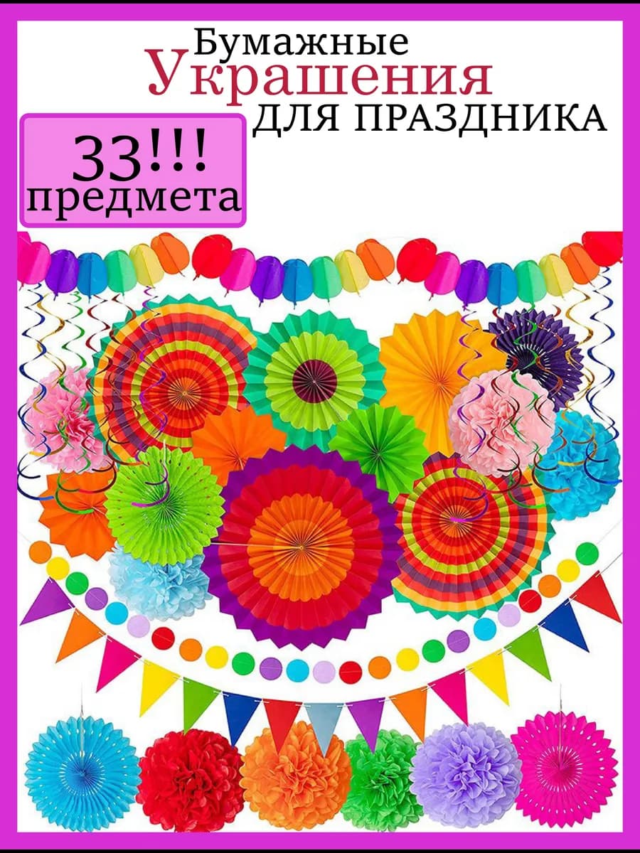 Украшения-декор на день рождения