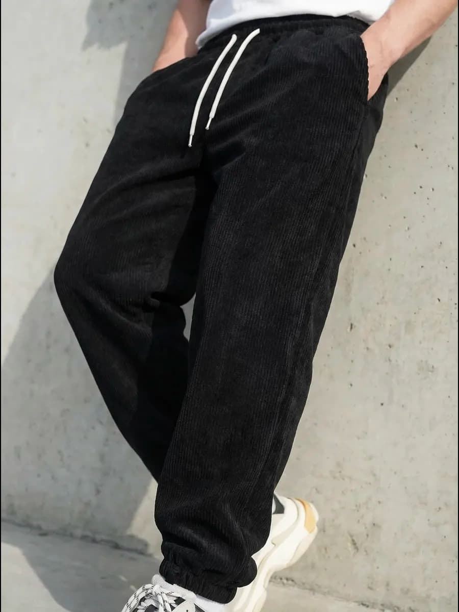 Брюки вельветовые джоггеры широкие