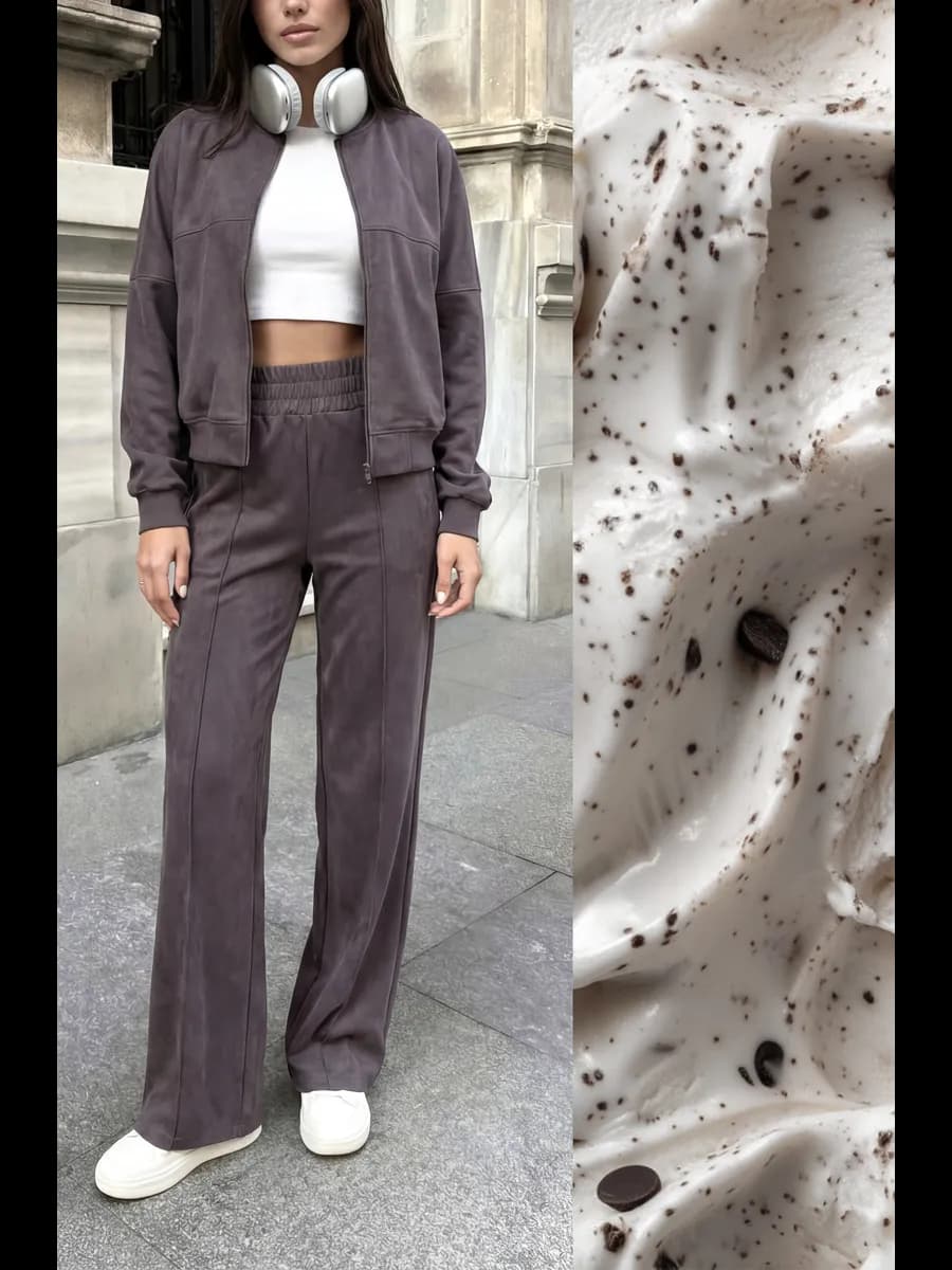 Спортивный костюм брючный замшевый