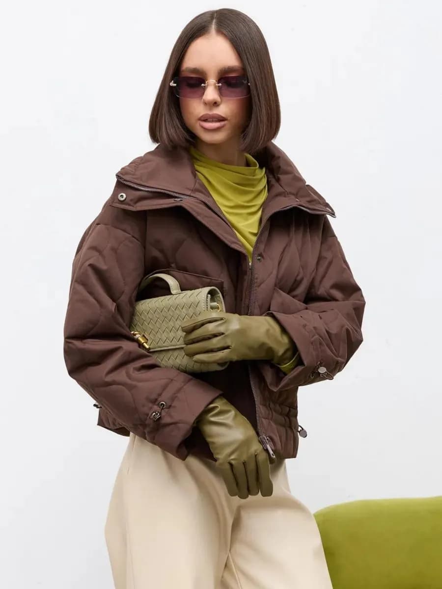 Куртка весенняя короткая с кулиской