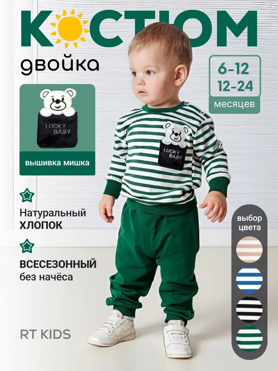 Детский костюм двойка свитшот с мягкими джоггерами