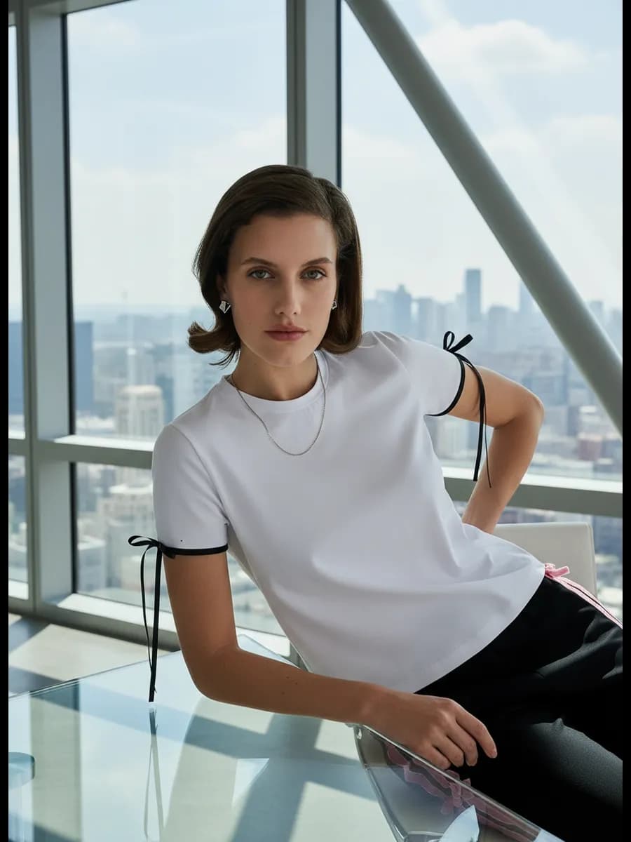 Футболка классическая с бантиками