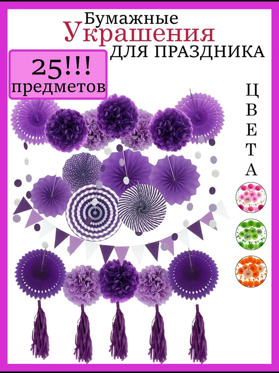 Украшения-декор на день рождения