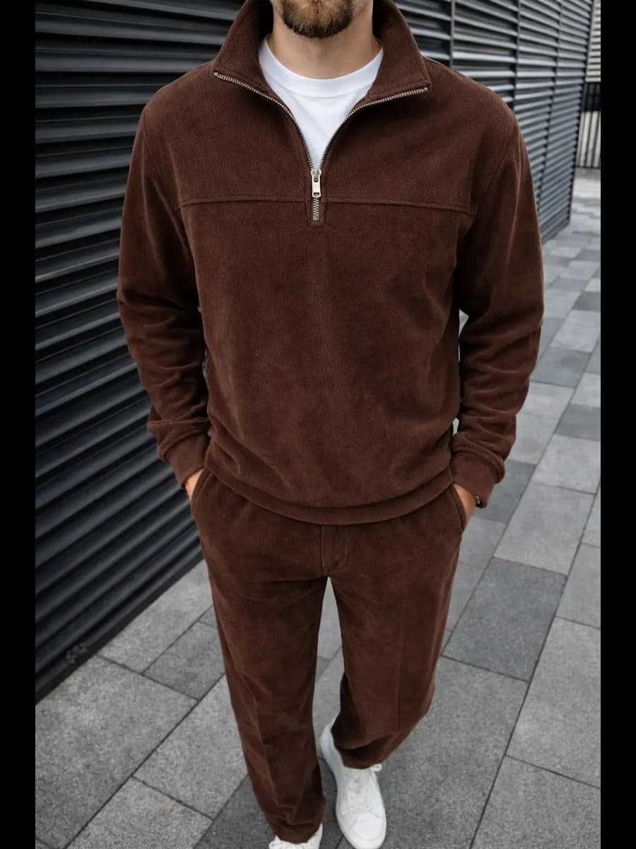 костюм спортивный полузамок вельветовый