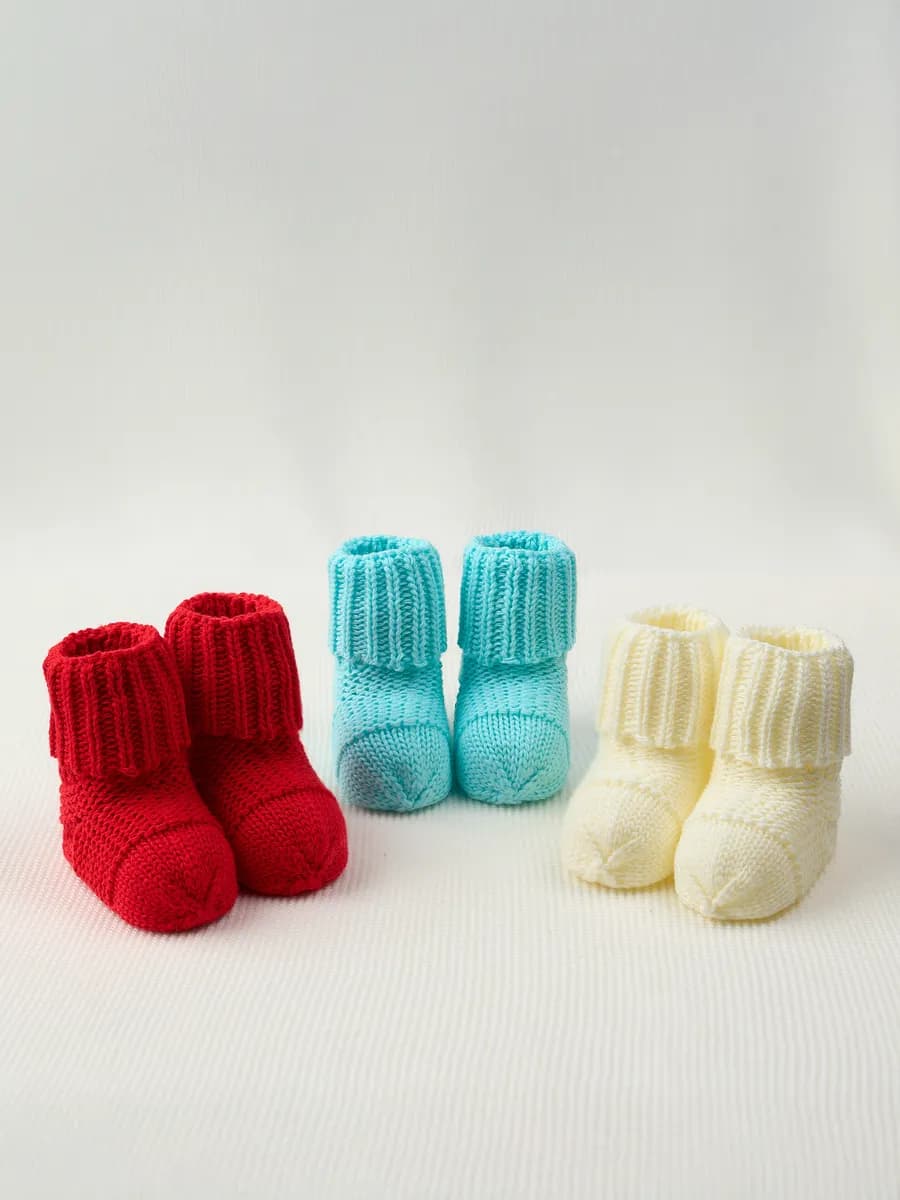 Вязаные носочки пинетки для новорожденных