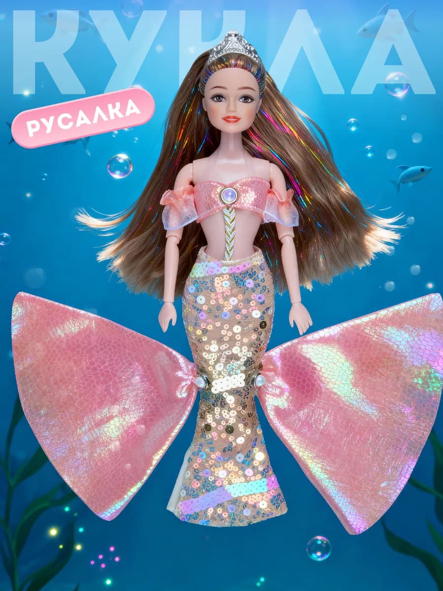 Кукла модель Русалка шарнирная