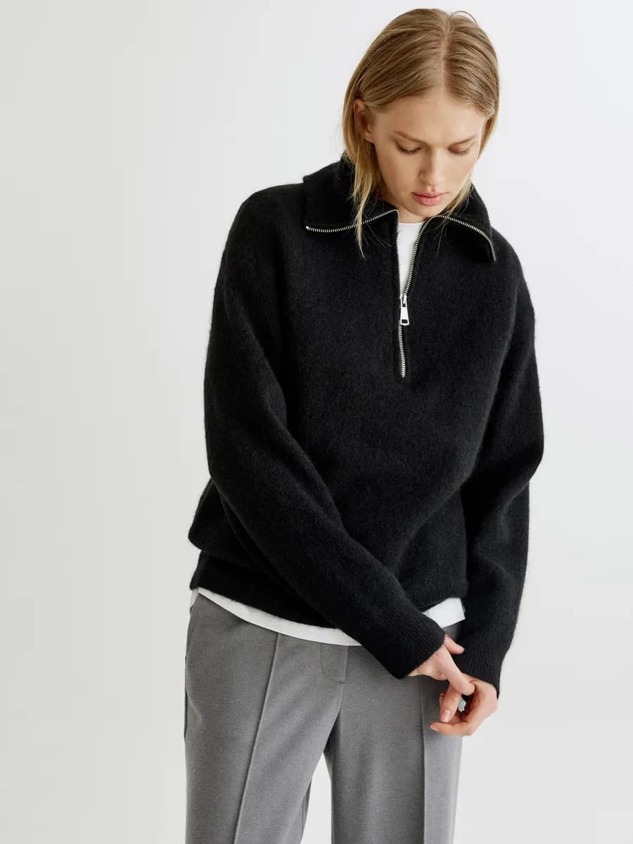 Вязаный джемпер из смесовой шерсти и мохера