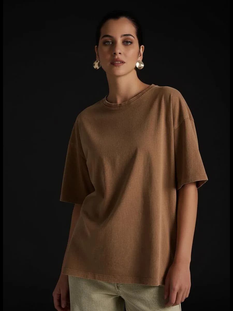 Футболка свободная с вареным эффектом