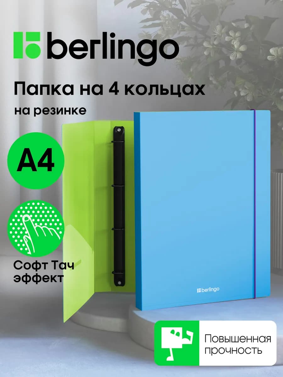 Папка на кольцах для документов и файлов А4