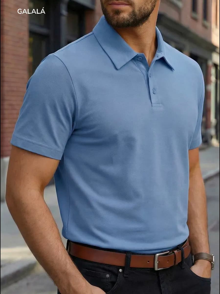 Футболка поло с коротким рукавом хлопок