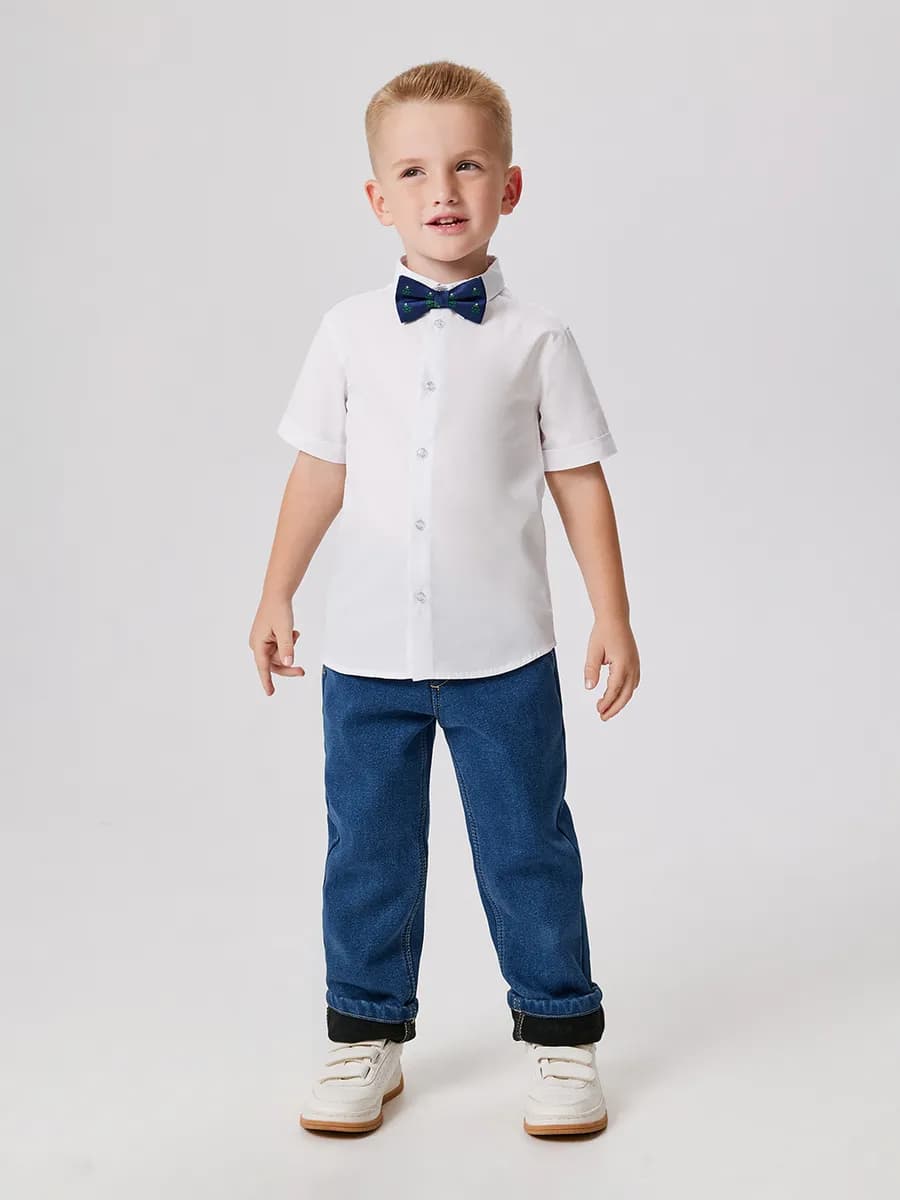 Рубашка белая с коротким рукавом