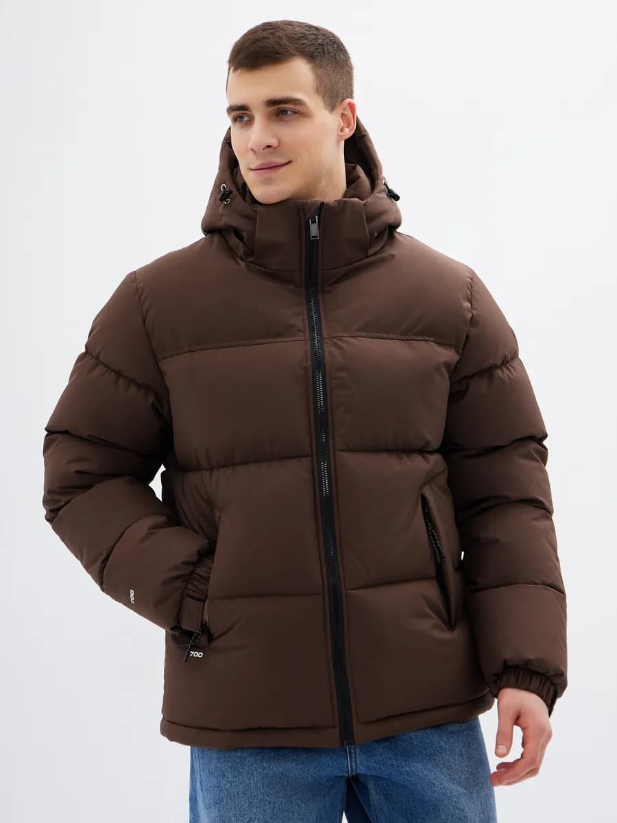 Куртка зимняя короткая с капюшоном