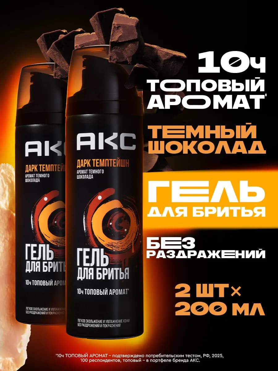 Гель для бритья мужской увлажняющий 200 мл 2 шт