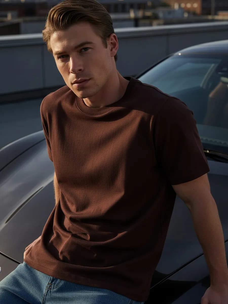 Плотная базовая классическая футболка