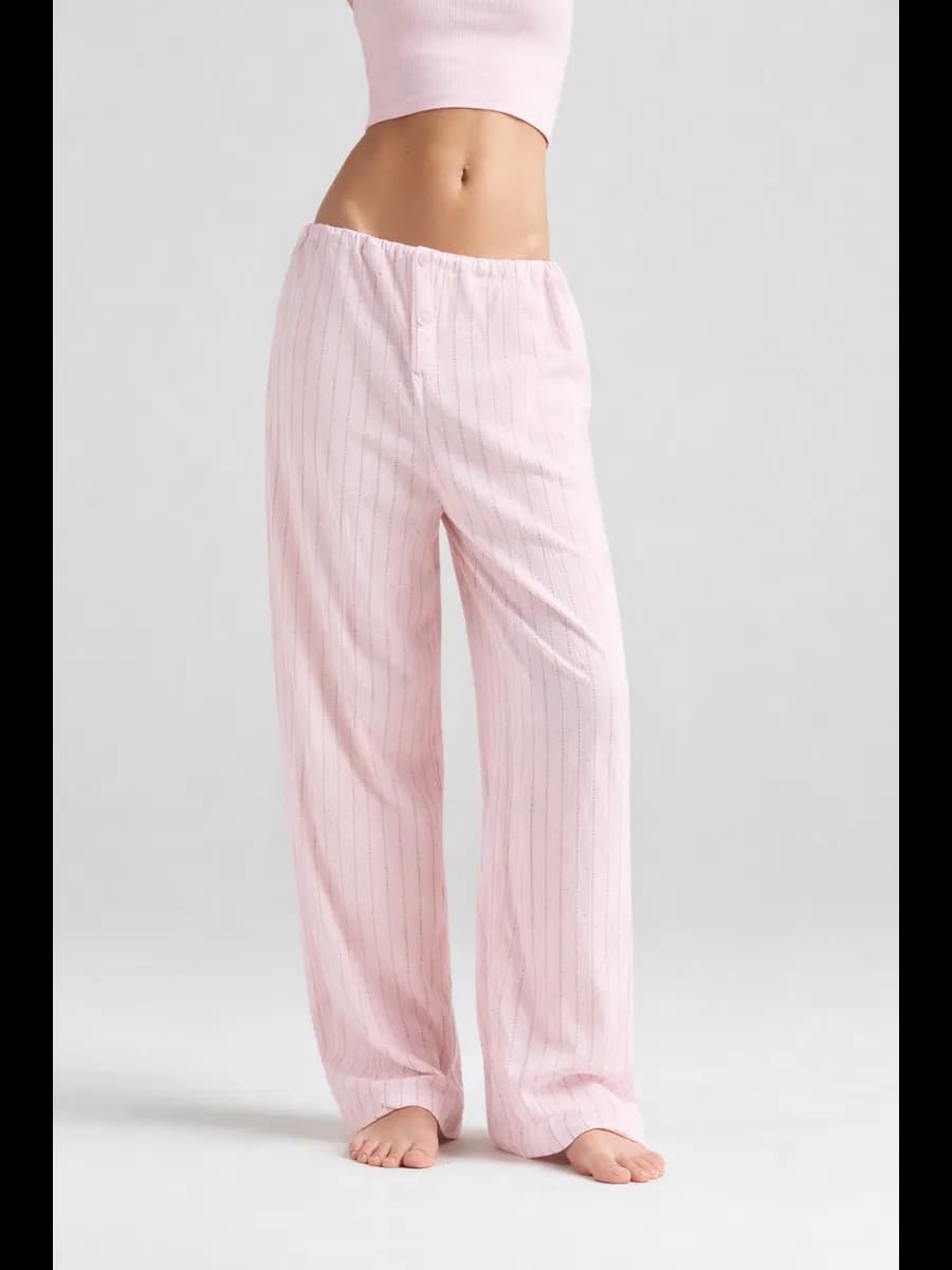 Брюки домашние широкие ажурный хлопок