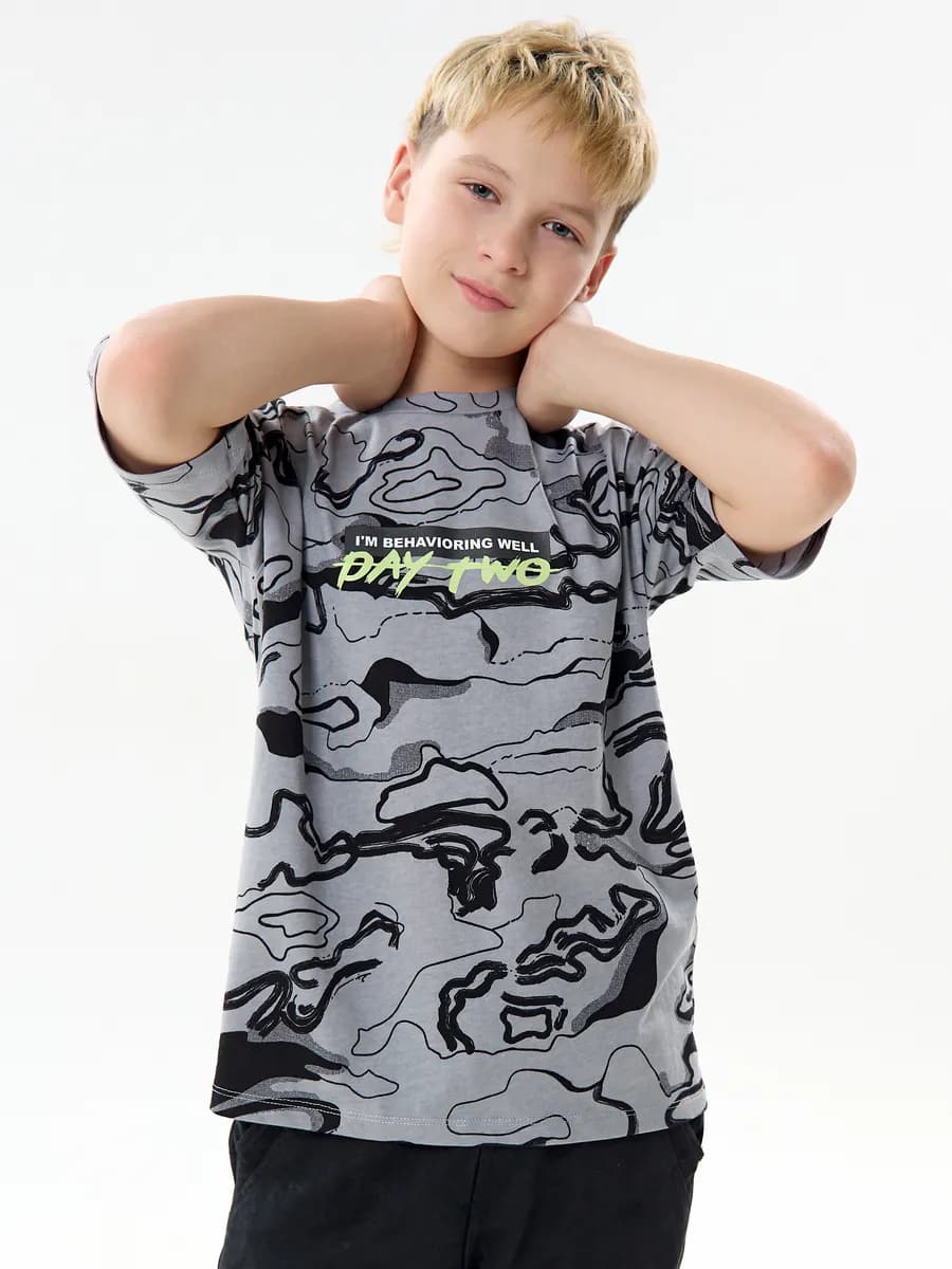 Футболка с принтом хлопок