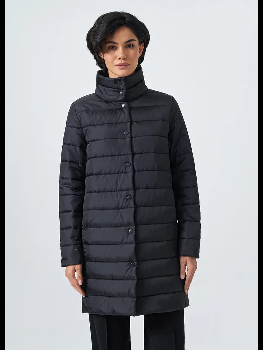 Пальто демисезонное стеганое без капюшона