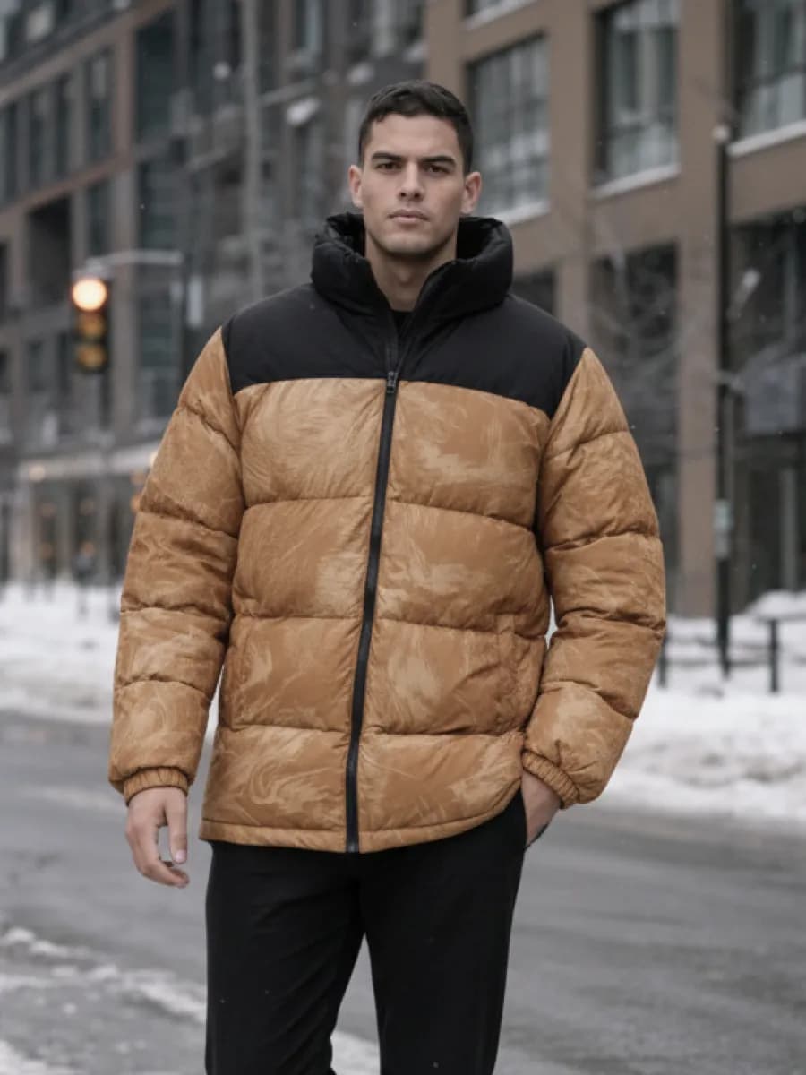 Куртка зимняя стеганая с воротником стойка