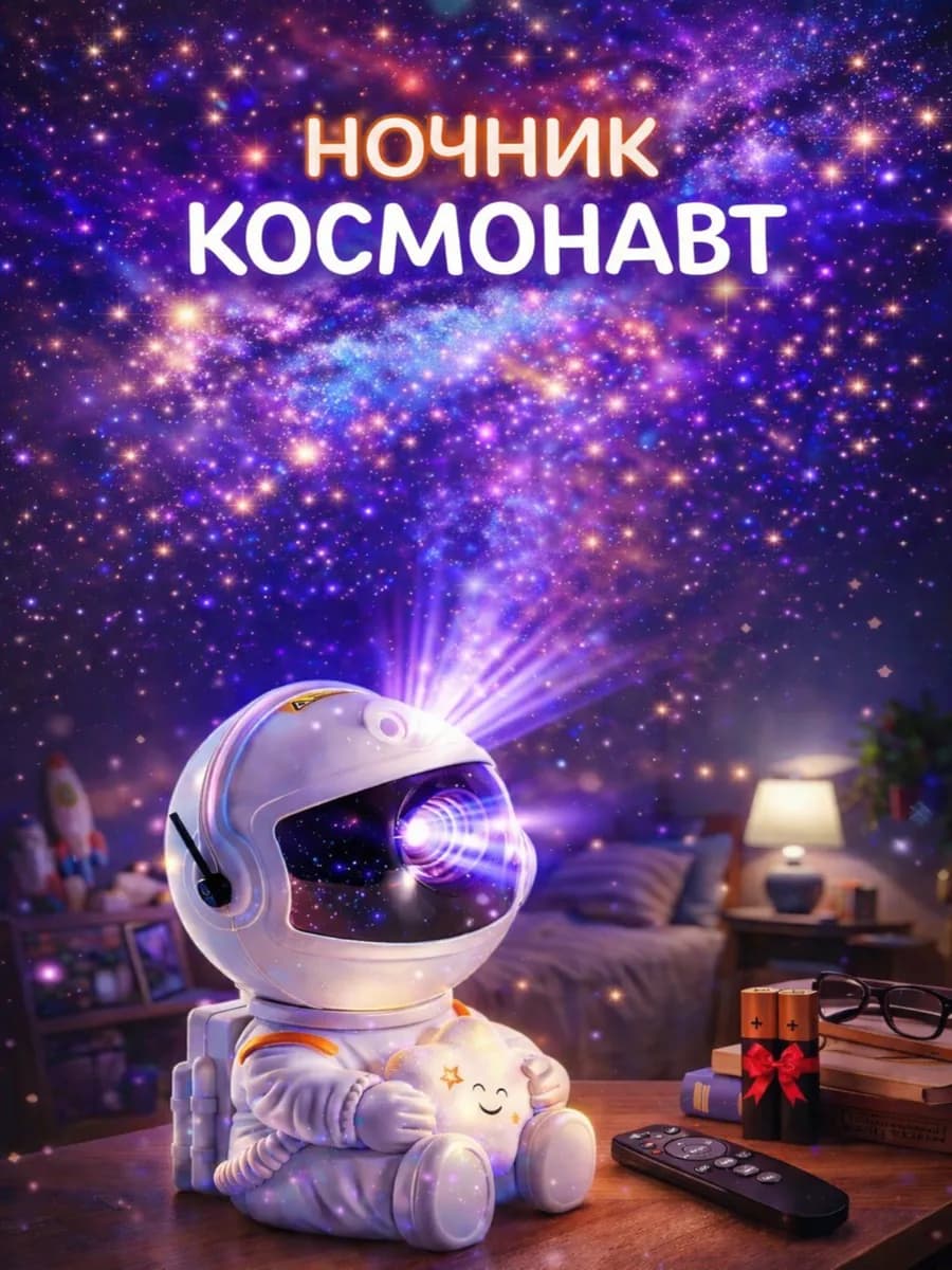 Ночник проектор космонавт подарок