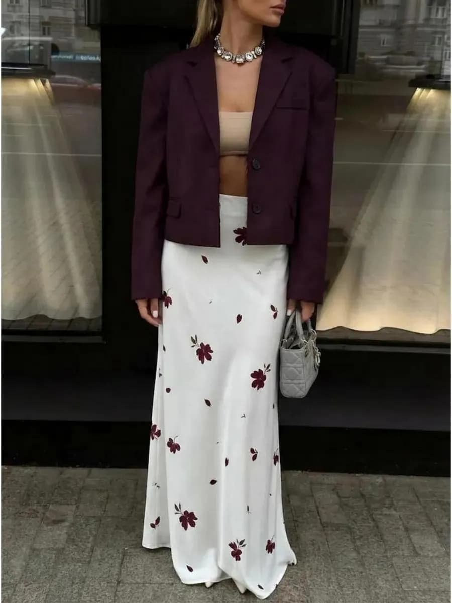 Пиджак оверсайз с необработанным краем укороченный жакет