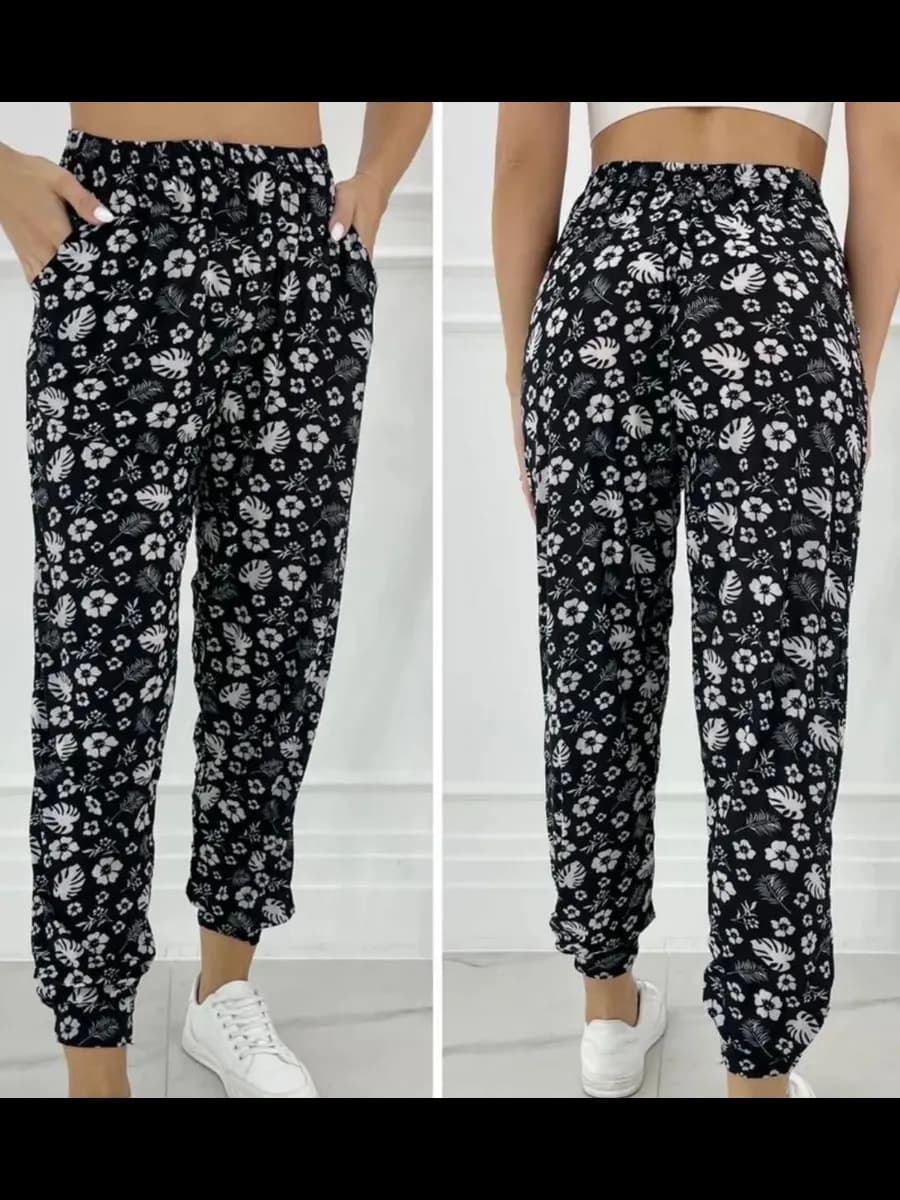 Брюки летние тонкие больших размеров домашние на резинке