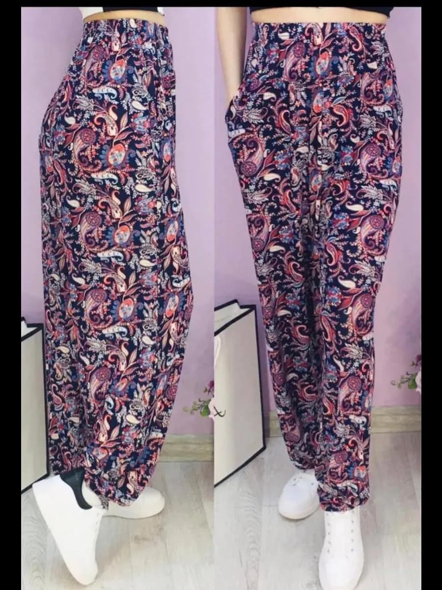 Брюки летние тонкие больших размеров домашние на резинке